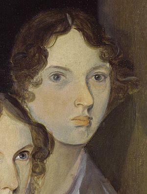 The only undisputed portrait of Brontë, from a group portrait by her brother Branwell