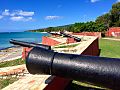 Fort Frederik, St. Croix, USVI -- cannons view North