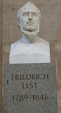 Friedrich list statue at leipzig hauptbahnhof