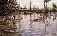 Gustave Caillebotte Boating on the Yerres