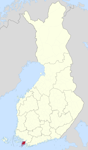 Location of Kimitoön in Finland