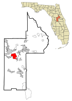 Location in Lake County and the state of Florida