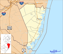 West Creek, New Jersey is located in Ocean County, New Jersey