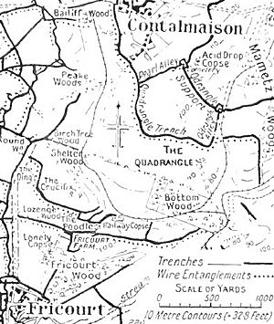 Map of the Fricourt-Contalmaison area,1916