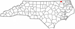 Location of Como, North Carolina