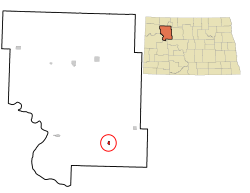Location of Parshall, North Dakota