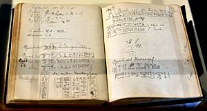Notebook of Karl Richard Lepsius for the Prussian Expedition in Egypt, 1842-1845. Neues Museum, Berlin