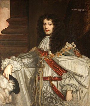 Peter Lely (1618-1680) (after) - James Scott (1649–1685), Duke of Monmouth, KG, in Garter Robes - 1171154 - National Trust.jpg