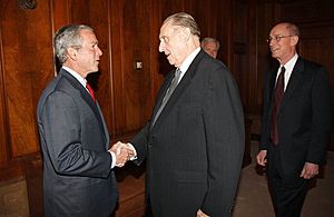 President Bush meets with First Presidency of LDS church May 2008