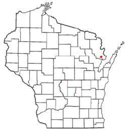 Location of Grover, Wisconsin