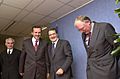Yasar Yakis, Recep Tayyip Erdoğan, Romano Prodi and Günter Verheugen in 2002