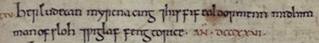 Anglo-Saxon Chronicle 825 MS C