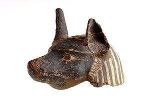 Anubis Mask from Harrogate - left three quarter profile - HARGM10686 02