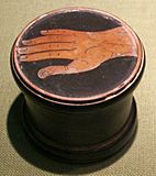 Athens Pyxis depicting a hand