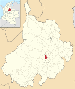 Location of the municipality and town of Cabrera in the Santander  Department of Colombia.