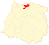 Map of Rauco commune in the Maule Region