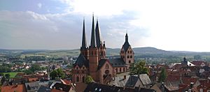 View of Gelnhausen with the Marienkirche