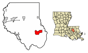 Location of Killian in Livingston Parish, Louisiana.