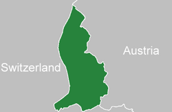 Location of  Liechtenstein  (green)