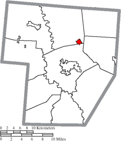 Location of Bloomingburg in Fayette County