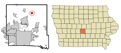Location of Elkhart, Iowa