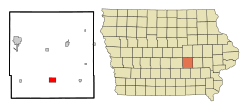 Location of Montezuma, Iowa