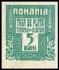 Roumania stamp war tax due