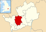 St Albans shown within Hertfordshire