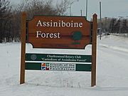 'Assiniboine Forest' sign