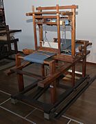 19C (late) Japanese hand loom with flying shuttle
