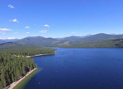 Aerial view of Priest Lake Idaho