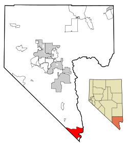 Location of Laughlin in Clark County, Nevada