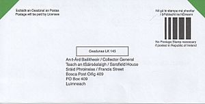 Envelope from Irish Revenue Commissioners