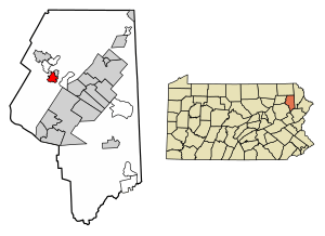 Location of Clarks Summit in Lackawanna County, Pennsylvania