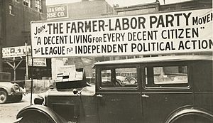 Minnesota Farmer-Labor Party political banner