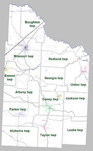 Nevada County Arkansas 2010 Township Map large