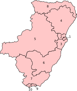 North East Scotland (Scottish Parliament electoral region) (2011 numbered).svg