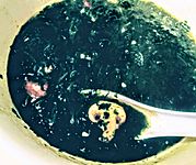 Song dynasty's 'patriotic soup' (prepared in Clovis California) 宋朝的“護國菜”（在加利福尼亞克洛維斯市製備）(2)。