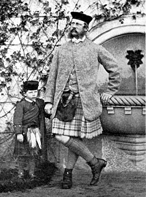 The Crown Prince of Prussia and Prince Wilhelm II. at Balmoral Castle. - Oct. 1863