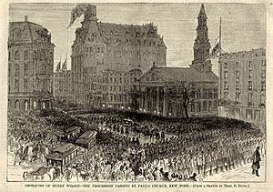 Vice President Henry Wilson funeral procession, New York City