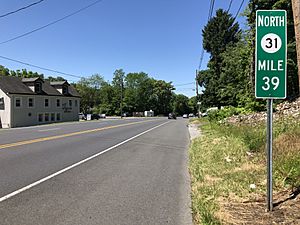 2018-06-14 11 23 54 View north along New Jersey State Route 31 between Bowlby Street and Lois Lane in Hampton, Hunterdon County, New Jersey