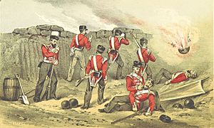 ALEXANDER(1857) British lines under fire