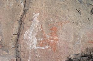 Aboriginal rock art, Nourlangie Rock, Kakadu - panoramio