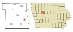 Location of Rinard, Iowa