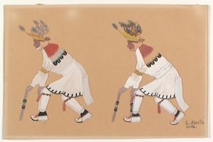 Emiliano Abeyta - Two Antelope Dancers 1933