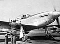 Florene Watson in her P-51