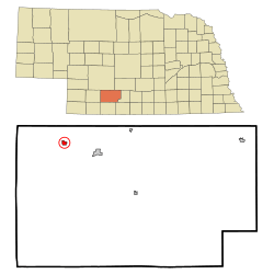 Location of Maywood, Nebraska