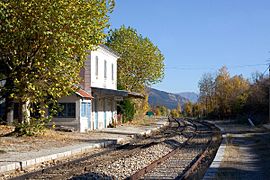 The La Beaume railway station, on the line between Livron and Aspres-sur-Buëch