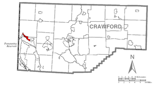 Location of Pymatuning North in Crawford County