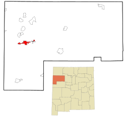 Location of Gallup in New Mexico